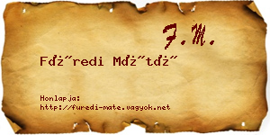 Füredi Máté névjegykártya